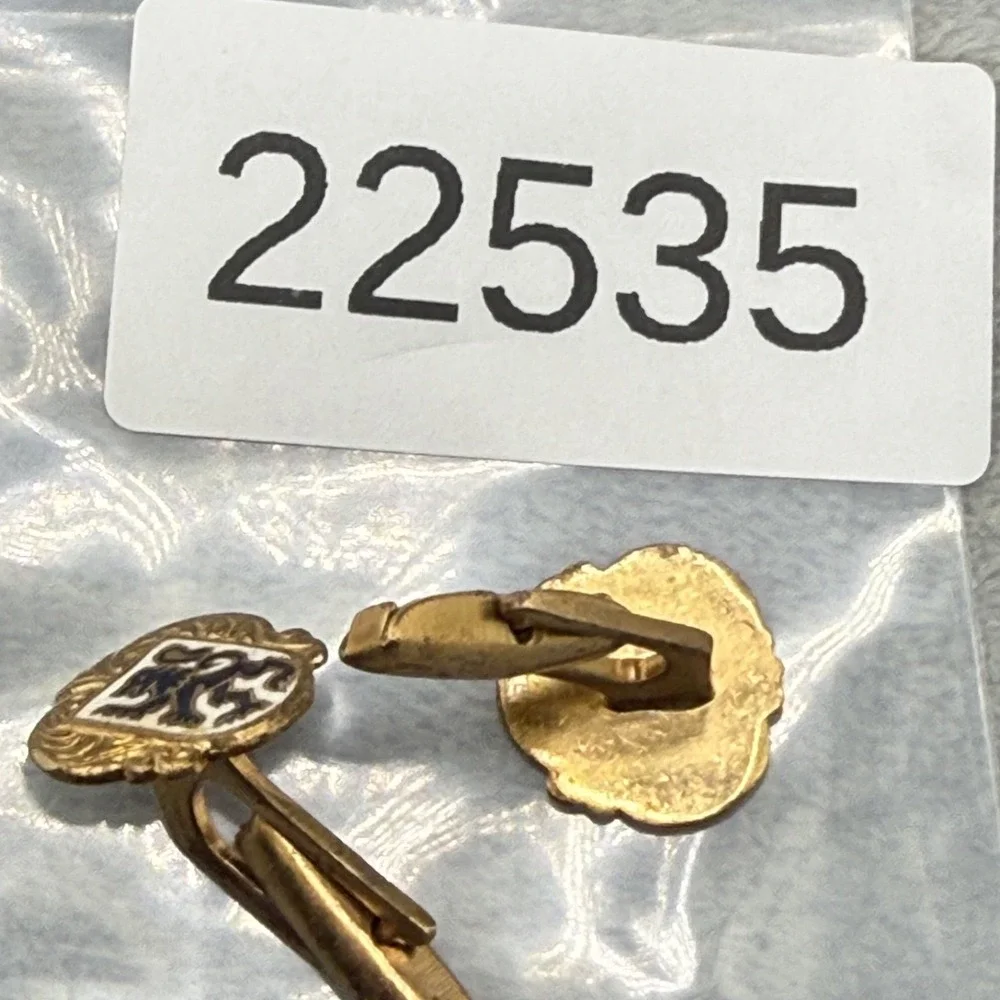 Vintage‎ Heraldic Cufflinks Coat of Arms Gold Tone Crest